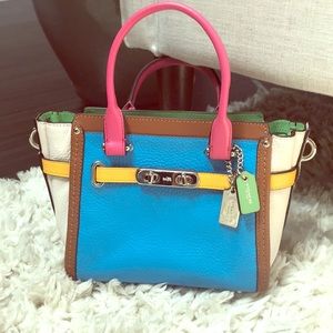 Coach Rainbow Colorblock bag- never used!